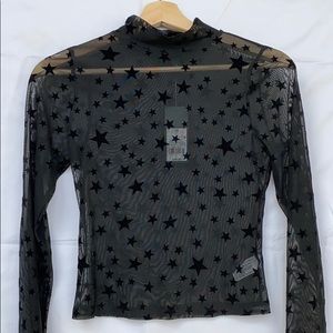 Mesh Stars Wild Fable Long Sleeve Crop